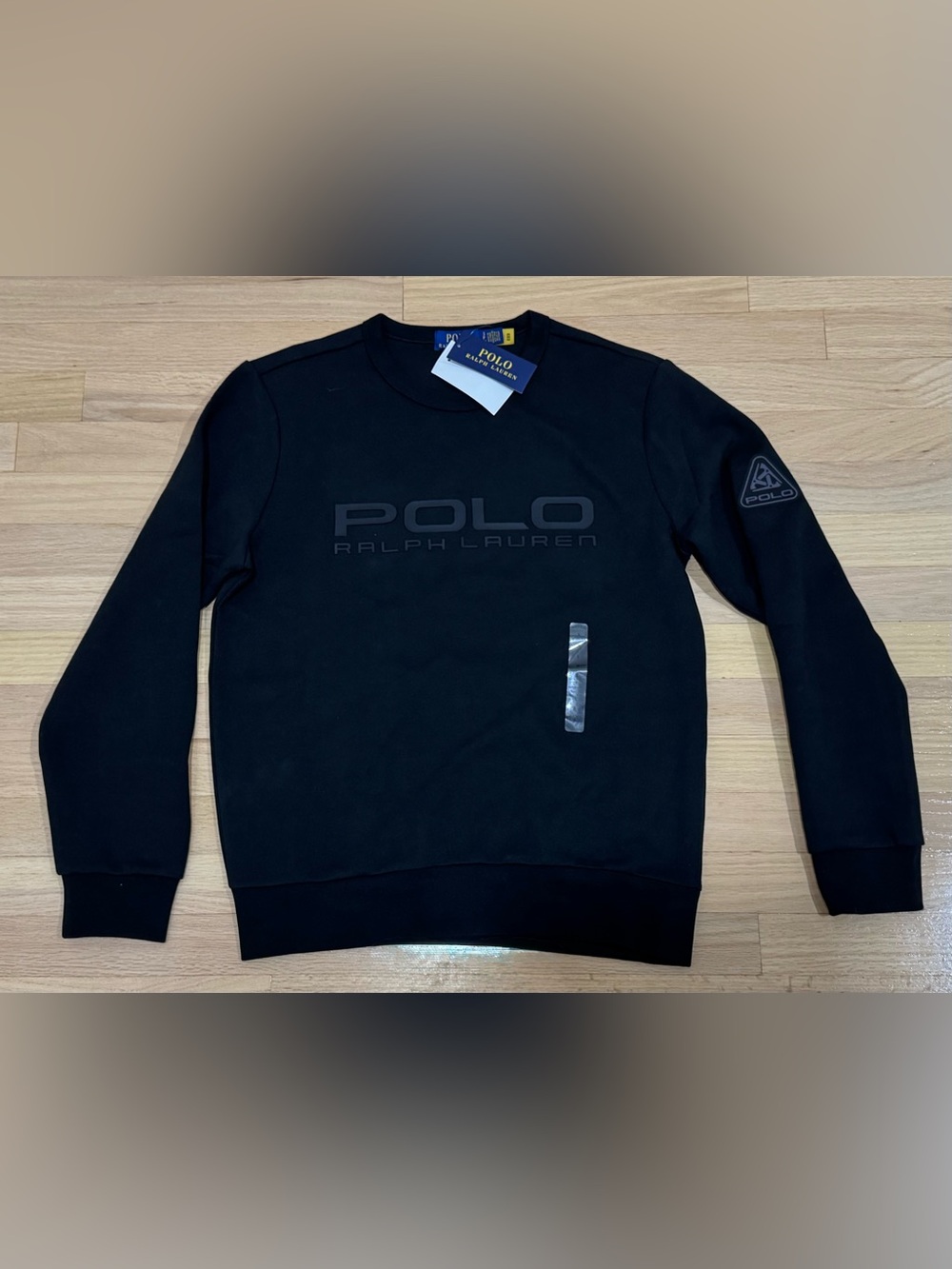 Polo Ralph Lauren Men’s Double Knit Embossed Expedition Sweatshirt Black NWT S